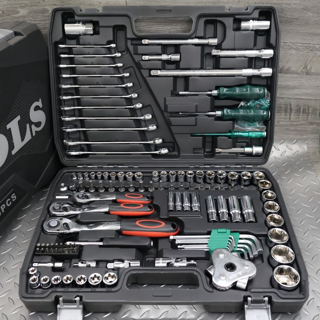 61-piece 72-tooth tool set socket wrench complete set hardware tool set ...