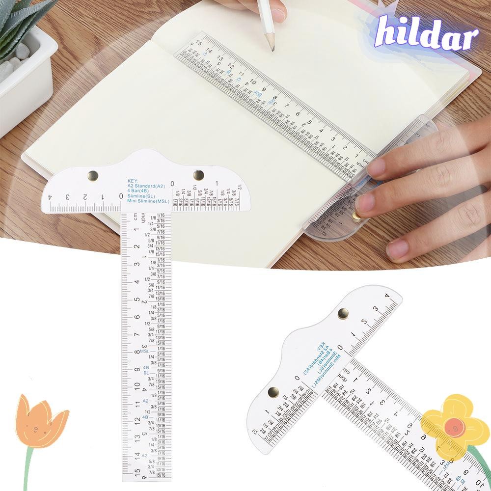 HILDAR Graduated T-Ruler Measuring Scale Rule Acrylic Easy Reference ...