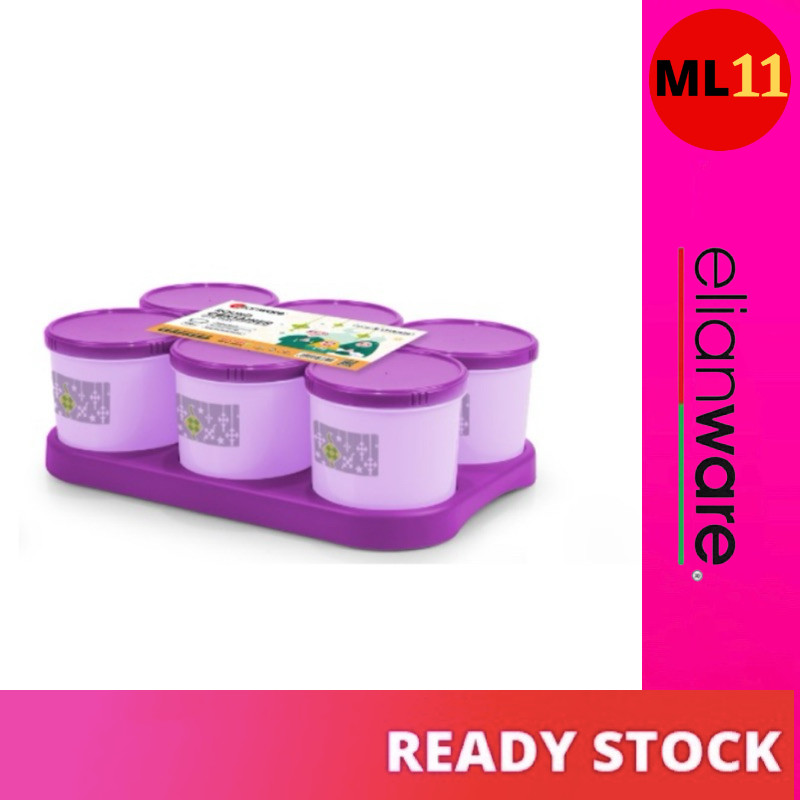 ELIANWARE New Edisi Raya Round Snacks Candy Container with Tray Bekas ...