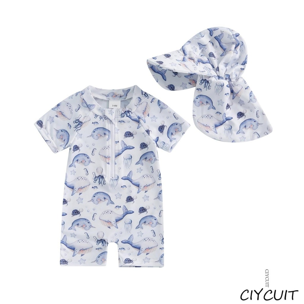 Toddler Boys Swim Trunks Cartoon Dinosaur Print Kids Boys Swimsuit Beach Shorts Swimming Bathing Suits