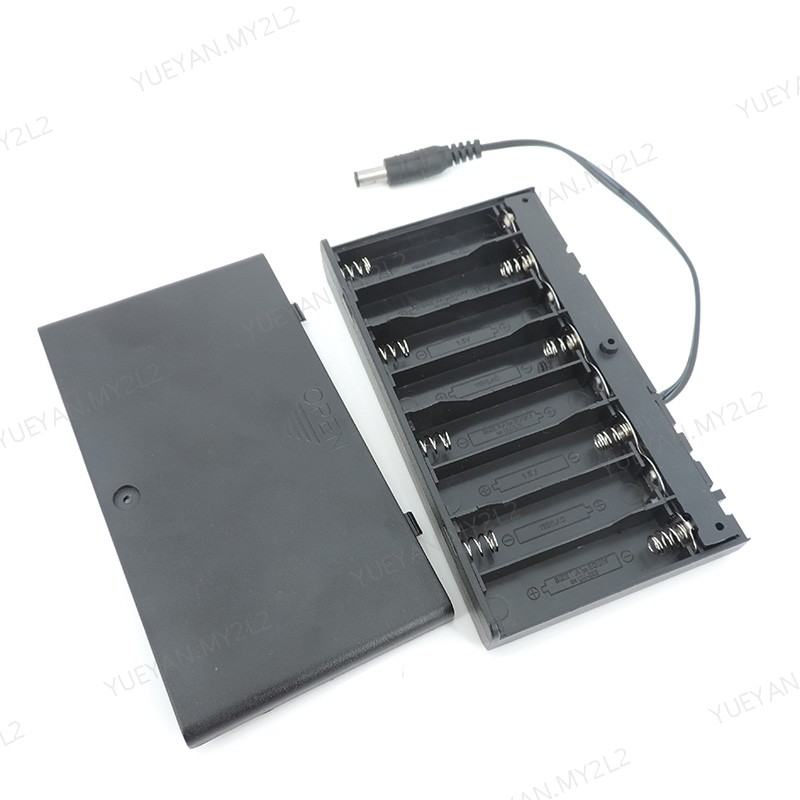 12V AA Battery Holder Case Box with On/Off Switch 8x1.5V AA Battery ...