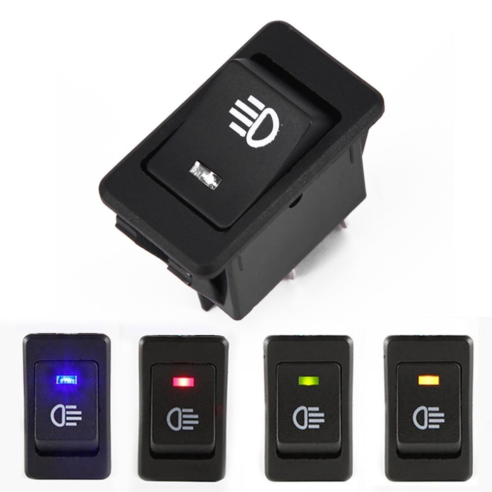 LOVELYU| ASW-17D rocker switch ON-OFF 2-position 4-pin LED 12V 35A Fog ...