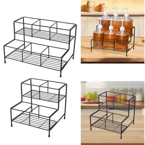 Syrup Rack Fruit Dew Sugar Bottle Holder Sauce Storage Rack Iron Four ...