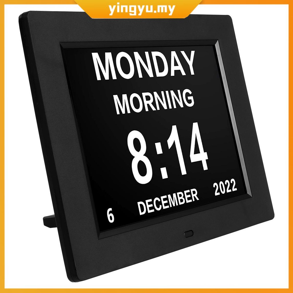 Digital Alarm Clock Digital Calendar Alarm Day Clock with 8'' Large ...
