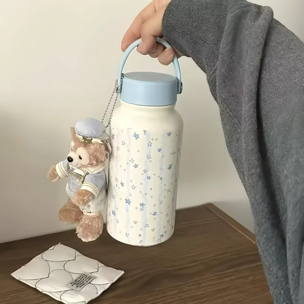 900ML Thermos Bottle Cute Bottle 304 Stainless Steel Water Bottle ...