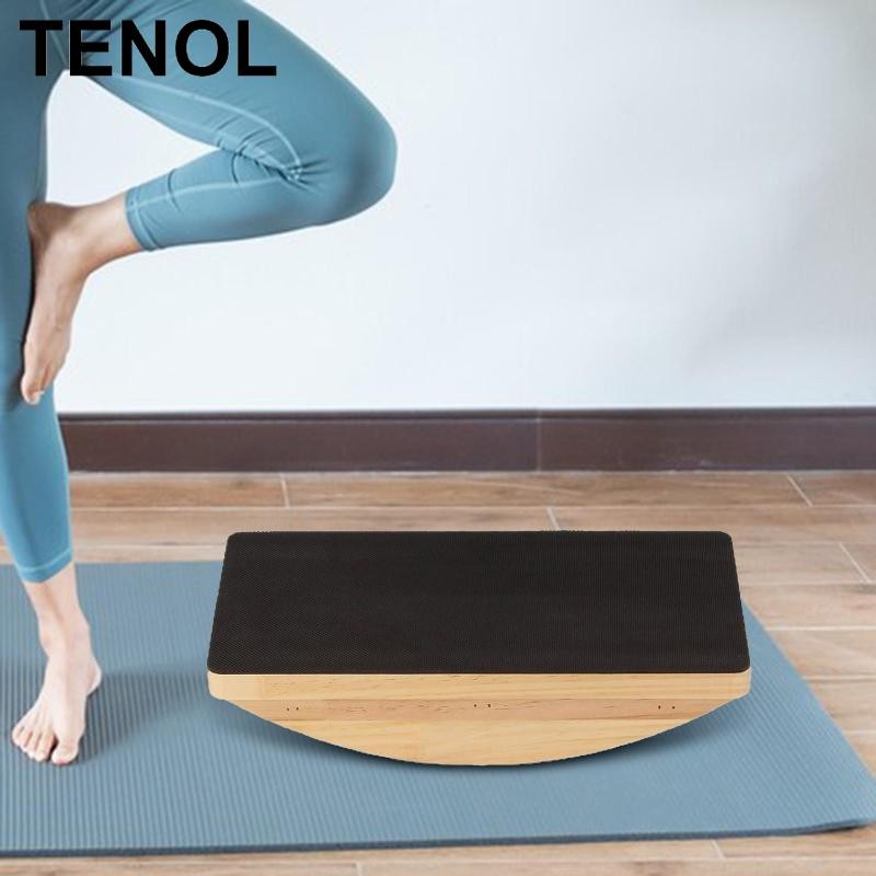 TENOL Wood Balance Board Rocking Board for Under Desk Exercise Office ...