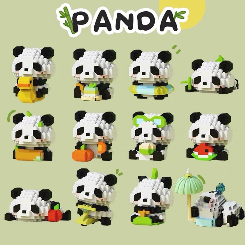 Ready Stock | Mini Cute Panda Building Blocks Micro Block Cartoon Kids ...