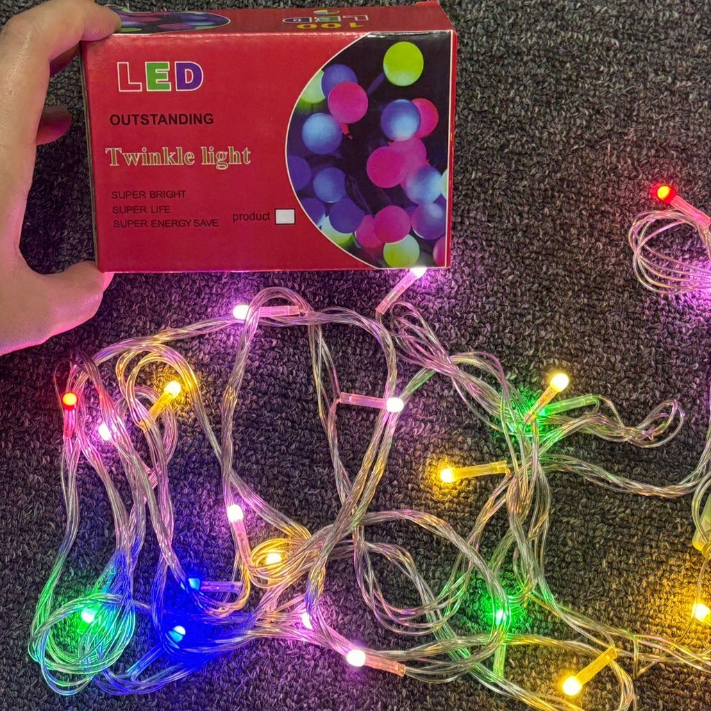 Lampu Raya Kelip-Kelip 10m Lampu Multi-Color 60 LED Light Raya ...