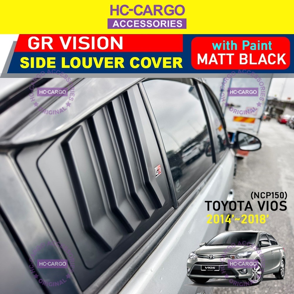 Toyota Vios NCP150 2014 - 2018 Rear GR Mustang Triangle Side Louver ...