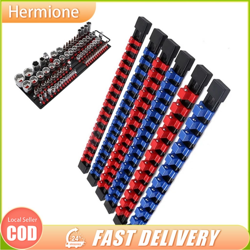 1/4 3/8 1/2 Storage Sliding Stand Sleeve Rail Rack Socket Wrench Holder ...