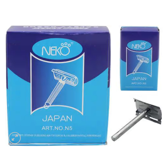 Traditional Dual Blade / 2 Side Shaving Razor Handle Shaver - Steel 1pc ...