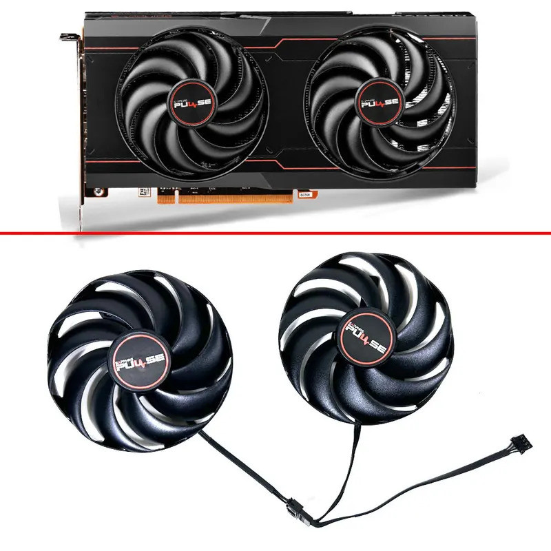 90MM CF9010H12D FDC10H12D9-C 85MM 4PIN Radeon RX6600 XT GPU FAN For ...