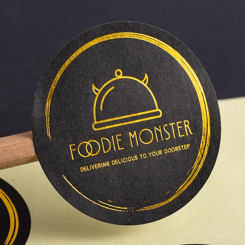 Customized Sticker Label Adhesive Sticker Customized Food Gilding LOGO ...