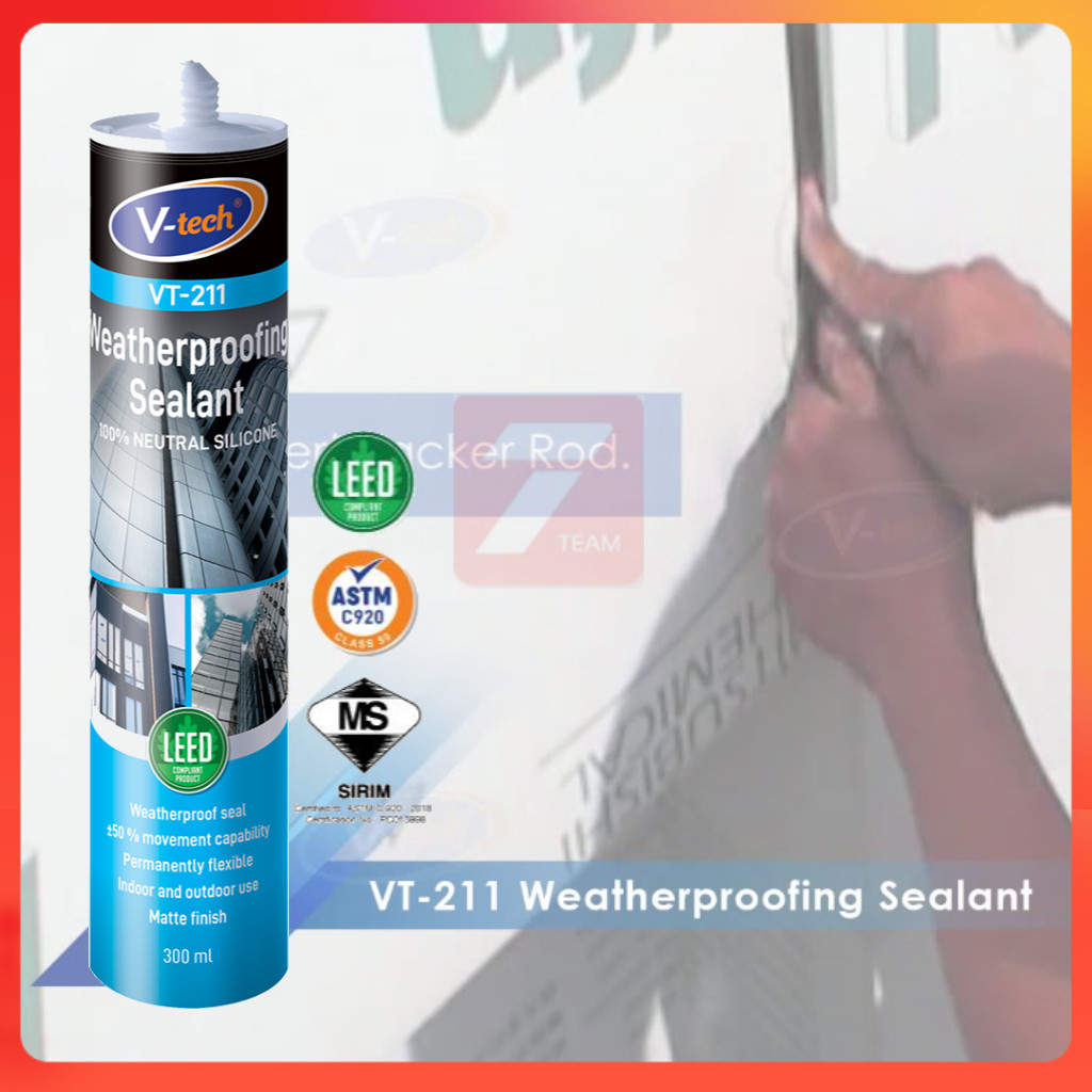 V-TECH VT-211 weatherproofing sealant 300ml l VTECH VT211 l V-tech VT ...