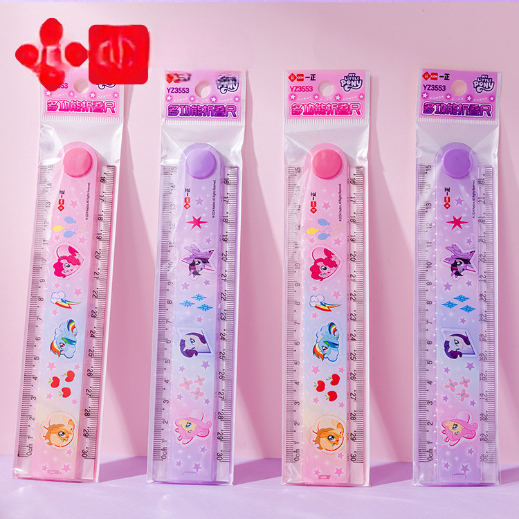 Folding RULER / PLASTIC RULER / RULER / FUNNY CHARACTER RULER | Shopee ...