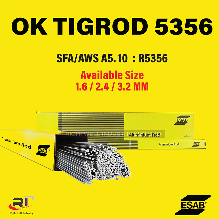 ESAB OK Tigrod 5356 Aluminum TIG Rod | Shopee Malaysia