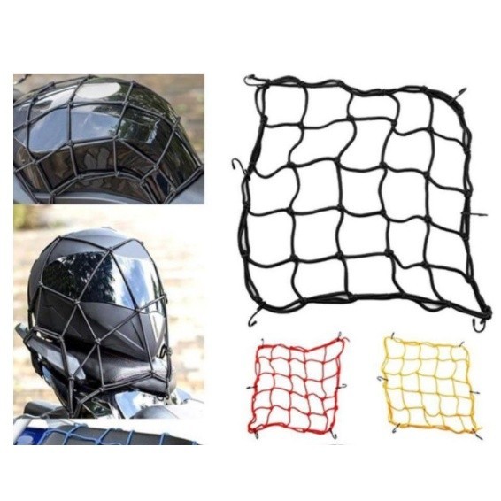 Motorcycle Bicycle Cargo Net 40cm X 40cm HELMET NET JARING RAGA ...
