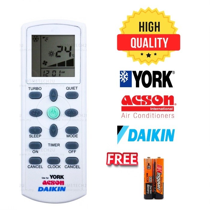 Daikin / York / Acson Air Conditioner Remote Control | 遥控器 | Shopee ...