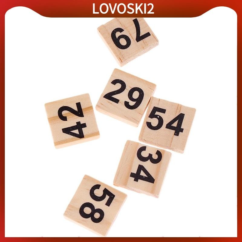 [lovoskiacMY] 100pcs Wood Numbers Tiles 1-100 Number Cube Blocks for ...