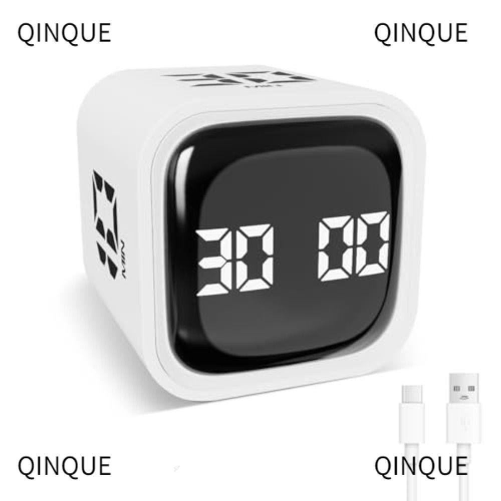 Pomodoro timer, productivity desk timer, with metal shell, rotatable screen and large digital display, pause and resume, 1/3/5/10/25/30/60 min and custom time, for work, kitchen, fitness, study