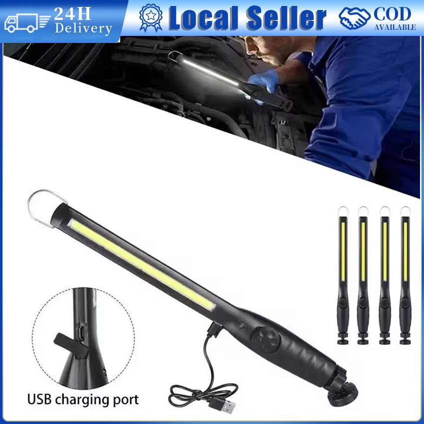 LED Portable Work Light USB Rechargeable Magnetic COB LED Lamp With ...