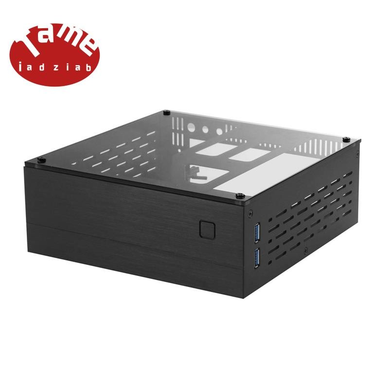 A01 Aluminum Mini-ITX HTPC Desktop Computer Chassis Black Tempered ...