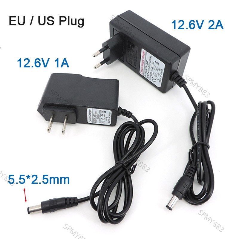 DC 12.6V 29.4V 42V 2A Power Supply Charger Adapter For Li-ion Battery 110/220V