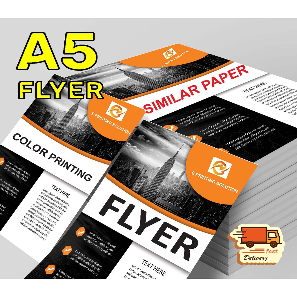 FLYER A5 SIZE 80GSM/100GSM simili paper 100-500pcs | Shopee Malaysia