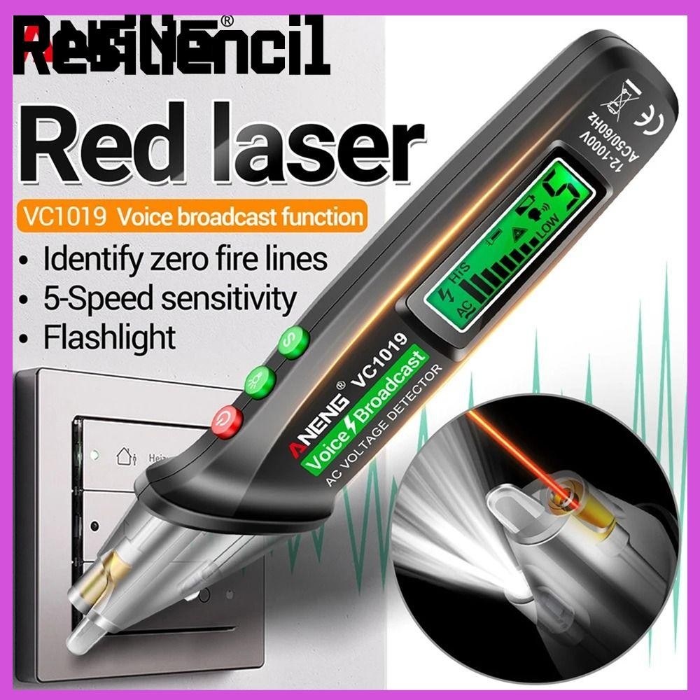 RESILIENCI1 Voltage Tester 12V-1000V Voice Broadcast Infrared Sensor ...