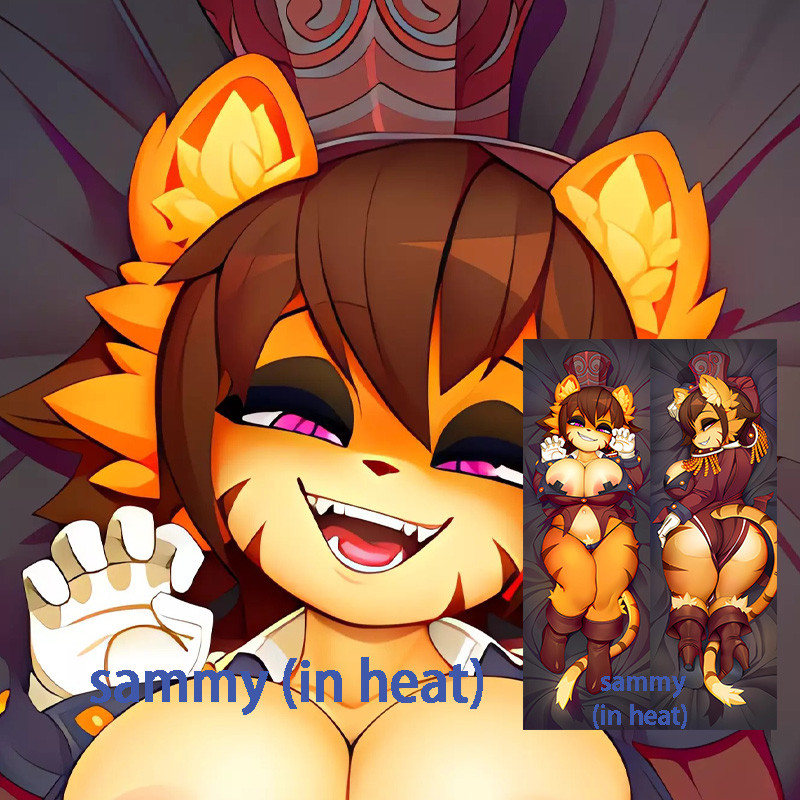 Dakimakura Anime Body Pillow Cover for sammy (in heat) Double-Sided ...
