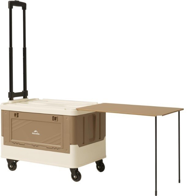 Naturehike 42L Storage Box with Telescopic Pull Handle Table Top Wheel ...