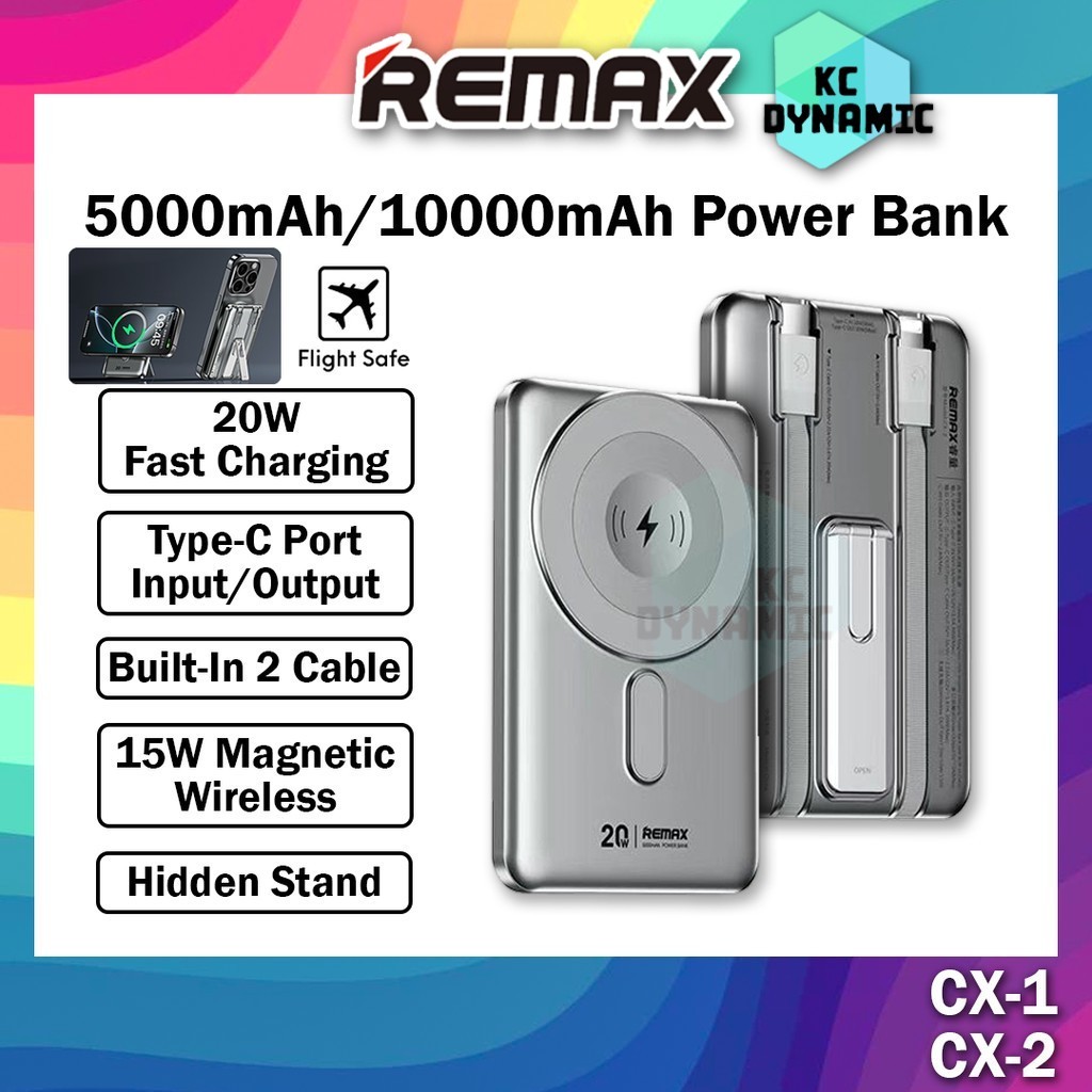 Remax CX-1 5000mAh Powerbank Magnetic Wireless Power Bank Remax CX-2 ...