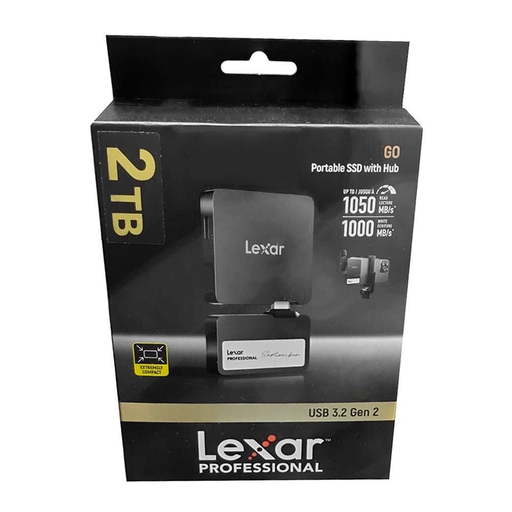 Lexar SL400 Professional Go Portable SSD 2TB with Hub (Black ...
