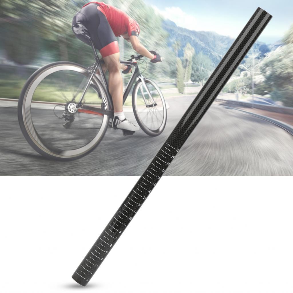 Alomejor Reggisella In Fibra Di Carbonio 22.2 X 400 Mm - Per Mountain Bike E Bici Da Strada - Leggero 86g