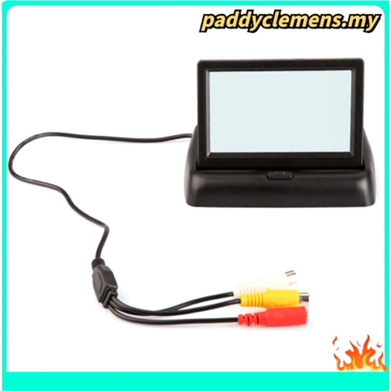 Foldable 4.3Inch Color LCD TFT Reverse Rear view Monitor for Car Back ...
