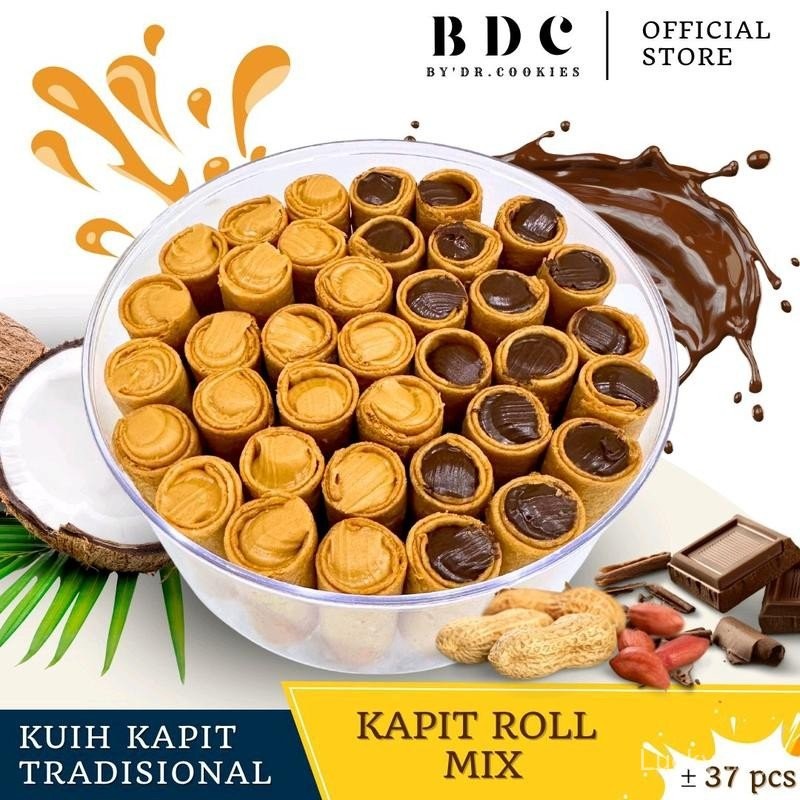 Kuih Kapit Roll Mix (Coklat+Kacang) by Dr Cookies Kuih Raya Snek ...