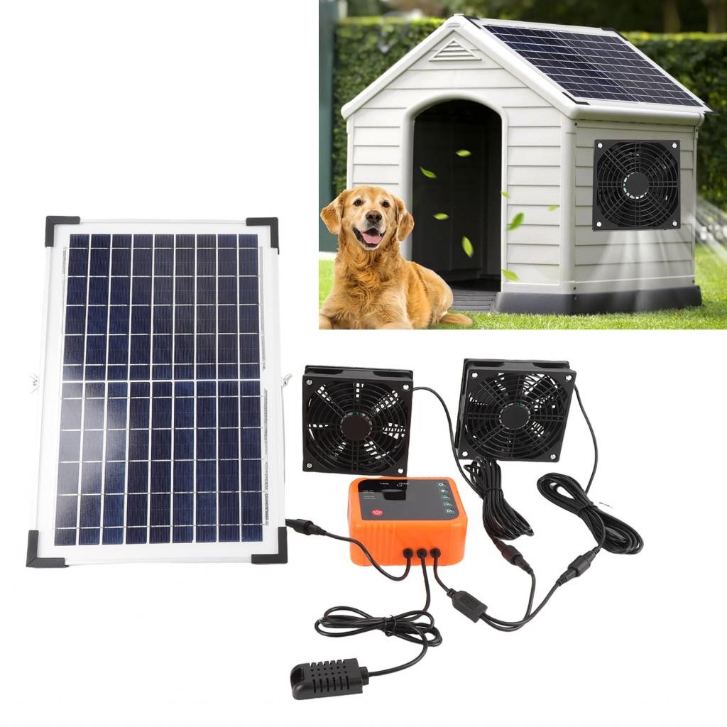 sakurabc-my 10W Solar Powered Fan Panel 2 Kit with 4400mAh Battery and ...