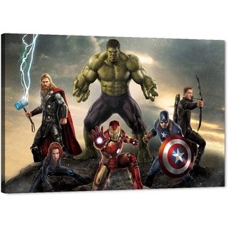 Movie Superhero Canvas Wall Art Marvel Avengers Room Decor for Boys ...
