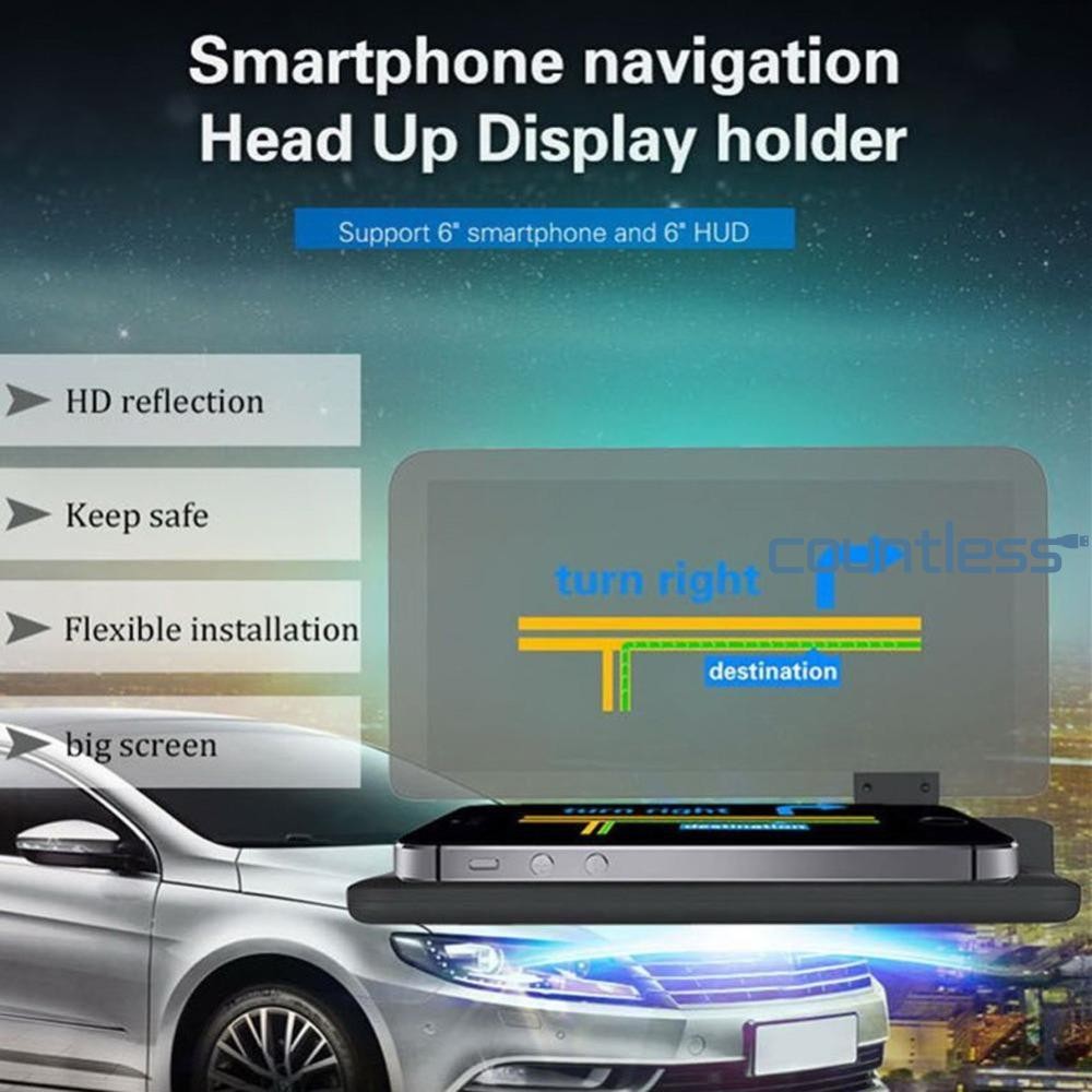 Universal 6 Inch Car HUD SUV Phone/GPS Navigation Holder Head Up ...