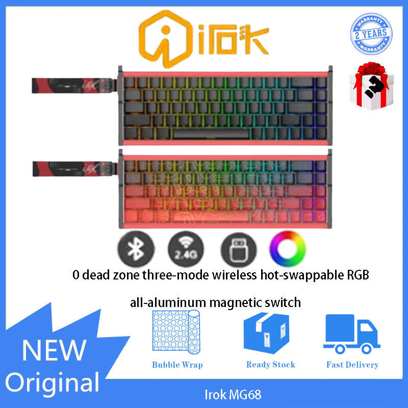 Irok MG68 0 dead zone three-mode wireless hot-swappable RGB all ...