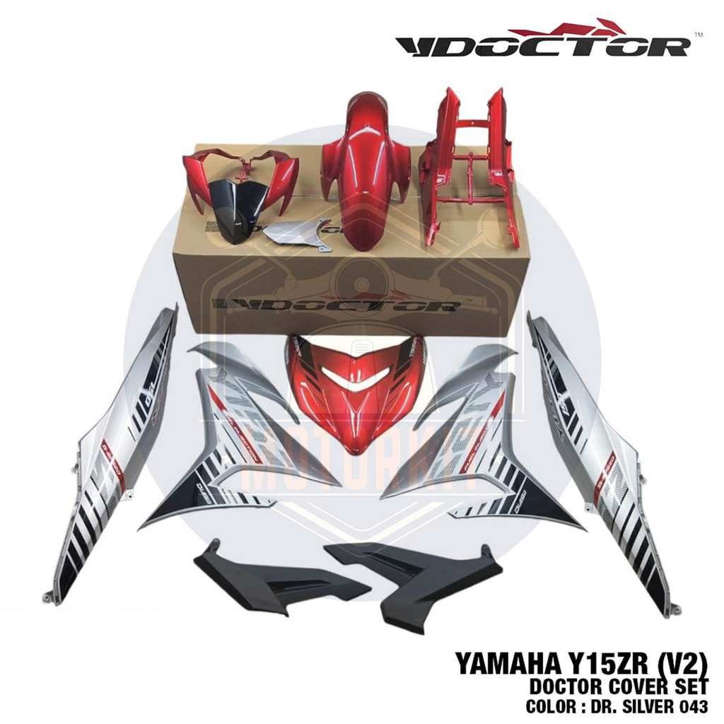 YAMAHA Y15 Y15ZR V2 SPECIAL CUSTOM COLOR BARU BODY COVER SET SILVER RED ...