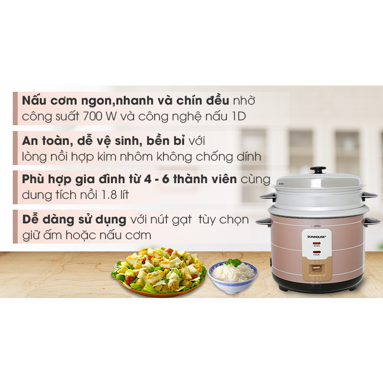 Sunhouse 1.8 liter rice cooker SHD8125 100% new | Shopee Malaysia
