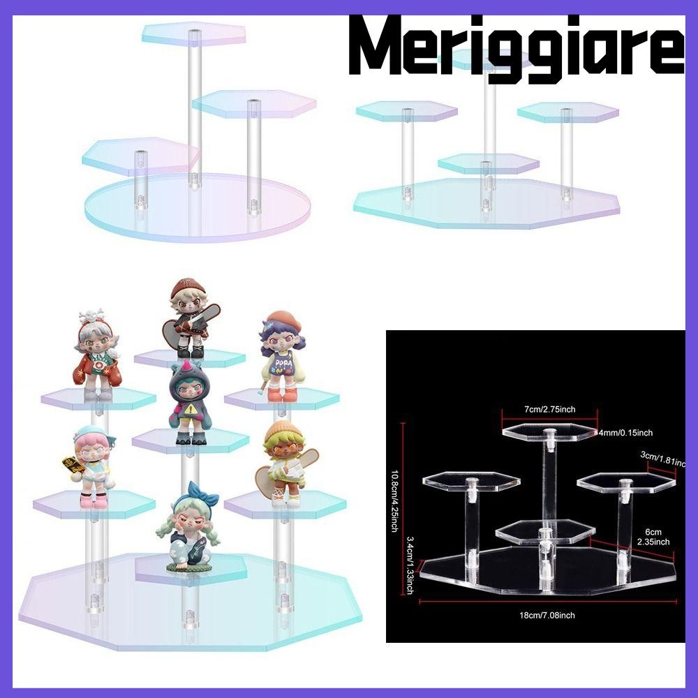 MERIGGIARE Acrylic Display Rack, Removable Step Display Rack Figure ...