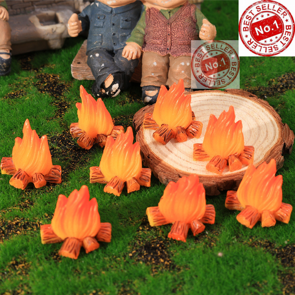 MC#Campfire Fake Fire Model Resin Flame Artificial Micro Miniatures ...