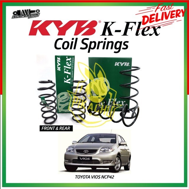ORIGINAL KAYABA TOYOTA VIOS NCP42 (2003-2006) FRONT / REAR / SET COIL ...