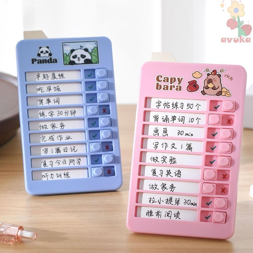 AVUKA Daily Task Planning Board, Cartoon Detachable Good Habit Punch ...