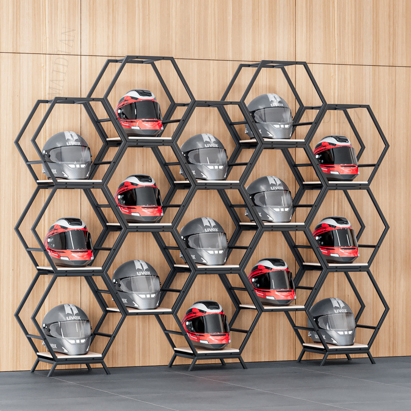 Helmet storage rack motorcycle electric bicycle helmet placement rack ...