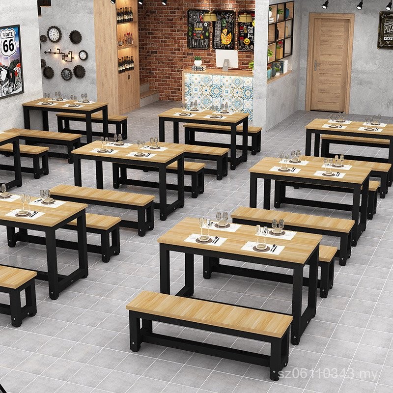 Fast Food Restaurant Hotel Canteen Table Chair Man Rectangular ...