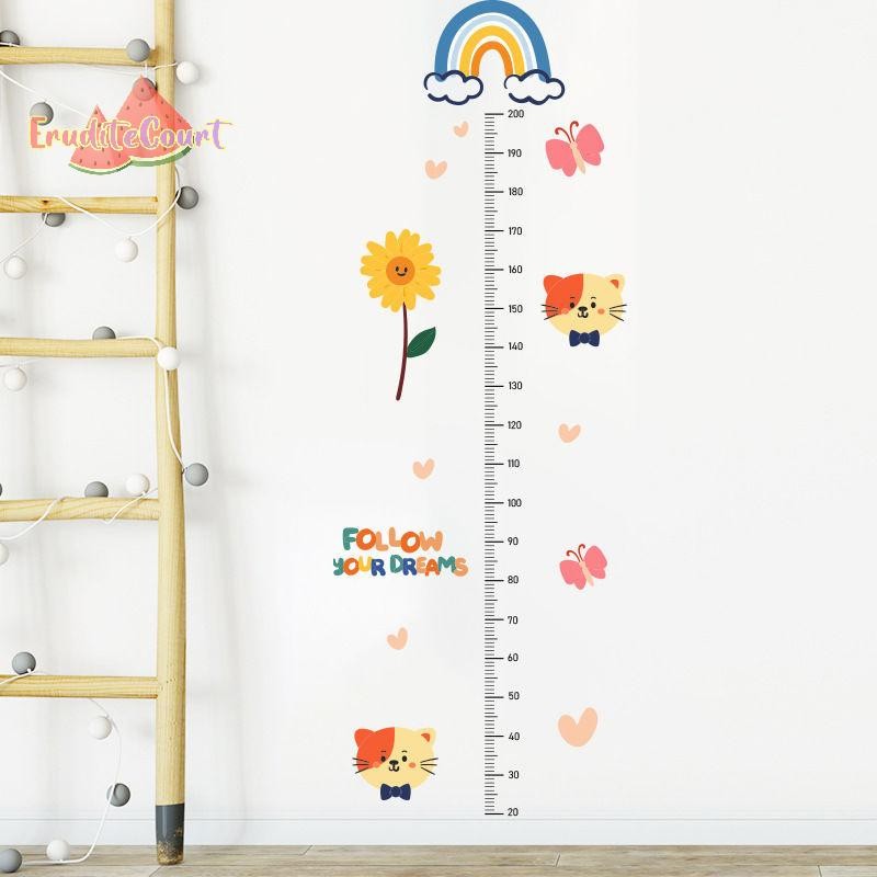 [ECM] Cartoon Height Measure Wall Sticker For Kids Rooms Child Growth ...