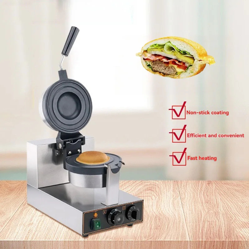 Electric Ice Cream Waffles UFO Burger Maker Machine Hamburg Gelato ...